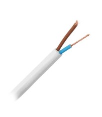 Cablu electric H05VV-F sectiune 2x1mm2 rotund dublu izolat alb pret
