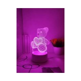 Cumpara ieftin Lampa de Veghe, Model Ursulet cu inima - 11x19cm