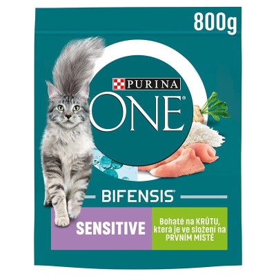 Purina ONE Bifensis Sensitive curcan 800 g foto