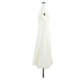 Umbrela de gradina Gossi cu led-uri, dimensiuni 395x245 cm, alb nisipos