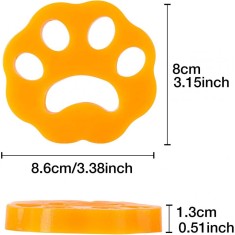 Set 4 accesorii pentru indepartarea parului in masina de spalat Colmanda, silicon, multicolor