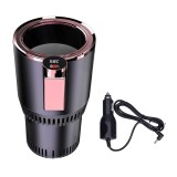 Cumpara ieftin Suport pahar cu incalzire sau racire, display, alimentare 12V, 36W, 11.45 X 96 X 16.6 cm, gri inchis cu roz
