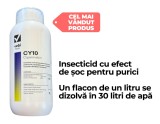 Insecticid purici, CY 10 EC 1 Litru la 30 litri apa