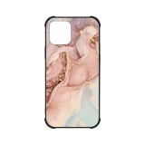 Husa BestCase&reg; Anti Shock Glassy, Compatibila Cu Apple iPhone 11, Rose Marble,