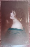 QW18 27 - Fotografie foarte veche - Superba domnisoara - 1924, Alb-Negru, Romania 1900 - 1950, Portrete