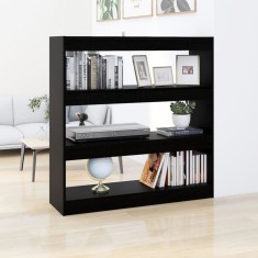 Bibliotecă/Separator cameră, negru, 100x30x103 cm foto
