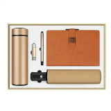 Set cadou 5 piese agenda, termos , umbrela, pix , USB drive, gold