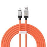 Cablu de date usb la lightning incarcare rapida, 2.4a, 2m baseus coolplay series, orange