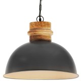 Cumpara ieftin Lampă suspendată industrială, gri, 42 cm, mango, E27, rotund