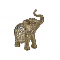 Elefant decor din rasina Antique Gold 19 cm x 24 cm