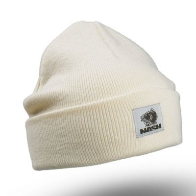 Caciula NASH Make it Happen Badge Beanie Hat Ecru foto