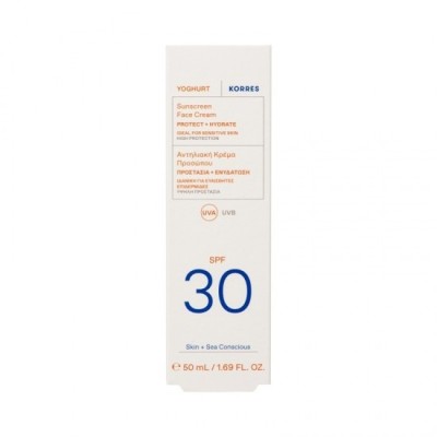 Cremă de față cu protecție solară și iaurt Korres SPF30 50 ml foto