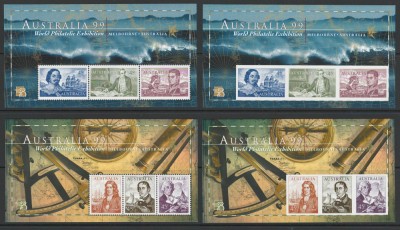 Australia 1999 Mi bl 31/32 dantelat + nedantelat - Expozitia Mondiala de Timbre foto