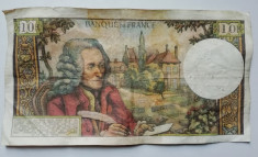 Bancnota Franta 10 franci / dix francs 1968 foto