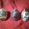 3 Insigne Militare URSS cca.1947 - Academia Militara Sovietica , metal si email , h=3,5cm