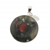 Pandantiv african bloodstone cu montura din argint 925 a2