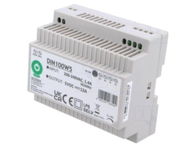 Alimentator pulsatoriu pentru șină DIN 60W 5VDC 12A - POS foto