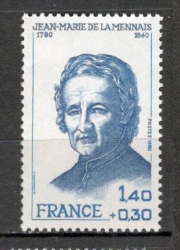 Franta.1980 200 ani J.M. de la Mennais-preot catolic SF.929 foto