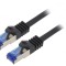 Patch cord S/FTP Cat6a Negru 2m LSZH 26AWG