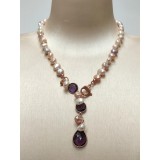 Cumpara ieftin Choker Jolly din perle și ametsit