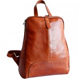 Rucsac dama piele naturala, util land fashion, miere, R102C