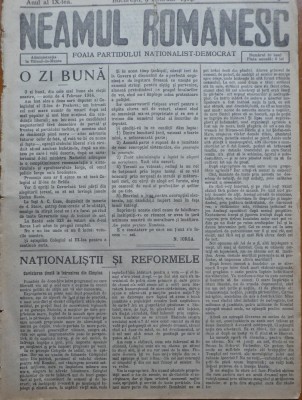 Ziarul Neamul romanesc , nr. 5 , 1914 , din perioada antisemita a lui N. Iorga foto