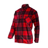 Camasa flanelata groasa Lahti Pro, marimea 3XL, bumbac, model carouri, Rosu/Negru