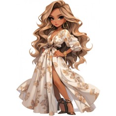 Sticker decorativ, Printesa, Maro, 1372STK-3