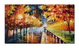 Cumpara ieftin Tablou pictat manual living, Impreuna pentru totdeauna, 120x70cm ulei pe panza de in, cutit efect 3D, Fabulos