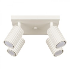 Lampă De Tavan Karbon Bej Aluminiu Cu 4 Becuri Tub Minimalistă De Interior.