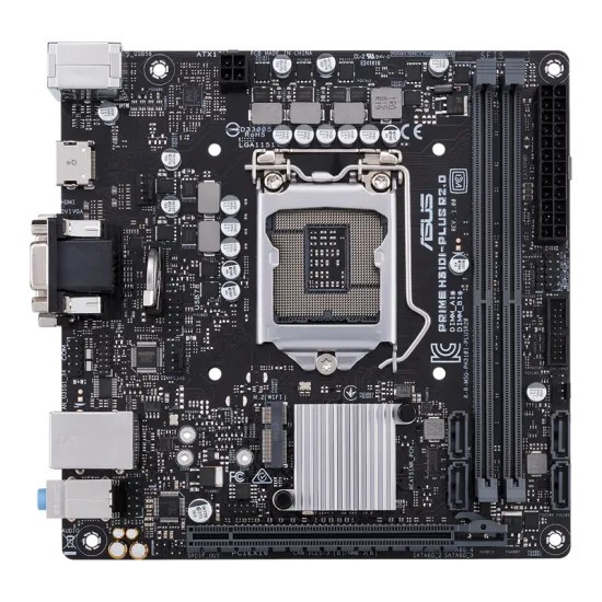 Placa de baza Asus PRIME H310I-PLUS R2.0, Socket 1151, mini-iTX, Shield, Cooler, Suporta CPU Gen 8 / 9