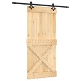 Cumpara ieftin Usa glisanta cu set de feronerie 95x210 cm, lemn masiv de pin