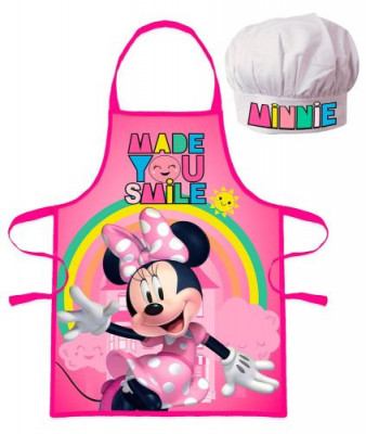 Set sort si boneta de bucatarie pentru copii Minnie Mouse foto