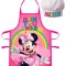 Set sort si boneta de bucatarie pentru copii Minnie Mouse