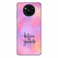 Husa Xiaomi Poco X3 Pro Silicon Gel Tpu Model Belive In Yourself foto