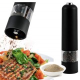 Cumpara ieftin Rasnita electrica, cu mecanism pentru sare si piper, din inox, dimensiune- 23 cm, usor de curatat, negru