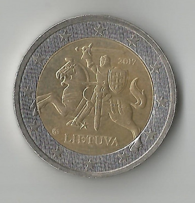Lituania, 2 euro de circulaţie, 2017 foto