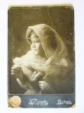 Fotografie mare pe carton 160 x 110 mm studio foto Bolgrad/Basarabia circa 1900