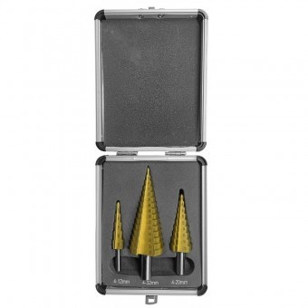 Set 3 burghie in trepte, Strend Pro Titan, trusa aluminiu, 4-12/20/32 mm foto