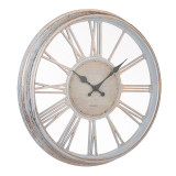 Ceas decorativ de perete The Time TO, 46 cm, rama alba, General