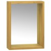 Gossi dulap cu oglinda, 30x10x40 cm, lemn masiv de tec