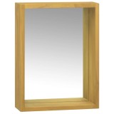 Gossi dulap cu oglinda, 30x10x40 cm, lemn masiv de tec