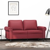 Cumpara ieftin Canapea cu 2 locuri, roșu vin, 120 cm, material textil
