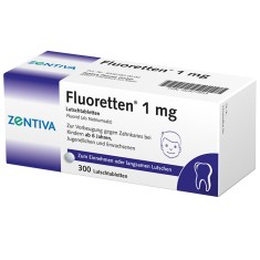 Supliment Alimentar, Zentiva, Fluoretten, pentru Sanatatea Dentara, cu Fluor 1mg, 300 tablete foto