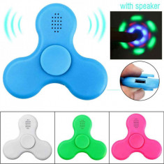 Fidget Spinner cu Bluetooth, LED ?i boxa foto