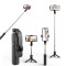 Selfie Stick Stabil cu Trepied si Self Timer, 73cm, Mini - Techsuit (L11) - Black