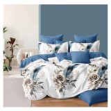 Lenjerie pat dublu,bumbac finet,6 piese,cearceaf normal 220x240cm, cearceaf pilota 200x220cm, 2 fete de perna 50x70, 2 fete de perna 70x70-A1096