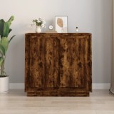 vidaXL Dulap, stejar fumuriu, 80x34x75 cm, lemn compozit