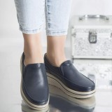Cumpara ieftin Pantofi cu platforma jessica navy piele naturala, 36
