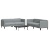 VidaXL Set de canapele, 2 piese, gri deschis, material textil